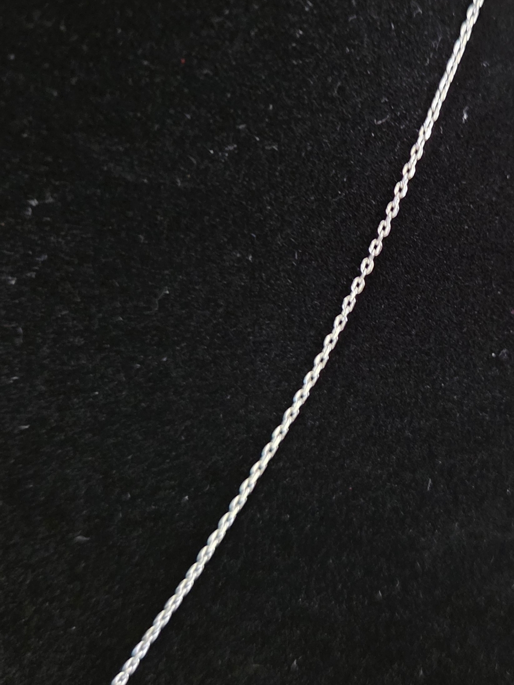 Sterling Bar Pendant Necklace with Vertical CZ Accents - Silver - Picture 5 of 6